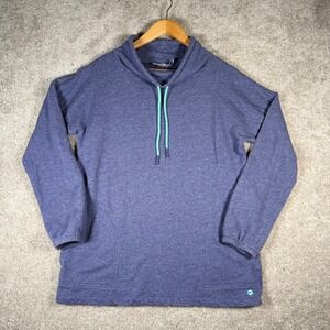 Vineyard Vines Performance Pullover‎ Sweatshirt Women's Size S Blue Cowl Neck